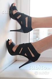 Scarpe nere nuove tacco alto n° 39 39,5