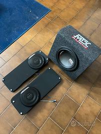 Subwoofer auto attivo mtx audio rtp8 con cablaggi