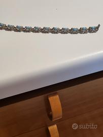 Bracciale argento con turchesi