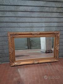 specchio grande legno oro stupendo