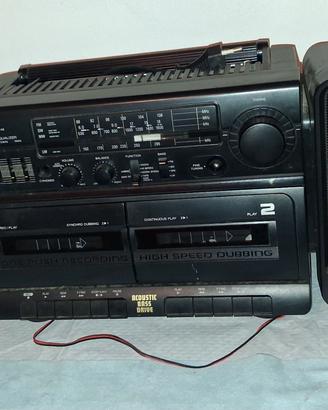 Radio Aiwa anni 80 con doppie cassette 