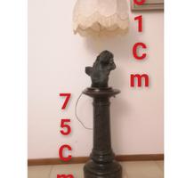 colonna marmo anni 70 con lume 