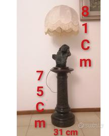 colonna marmo anni 70 con lume 