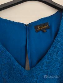 Vestito elegante e ricamato blu marca Luisa Spagno