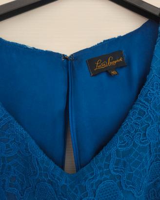 Vestito elegante e ricamato blu marca Luisa Spagno