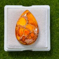 Diaspro di fuoco 22.00 ct taglio goccia Cabochon