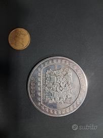 Moneta Piedra de Tizoc 5 once di argento 999