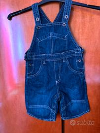 Salopette jeans bimbi 12 mesi