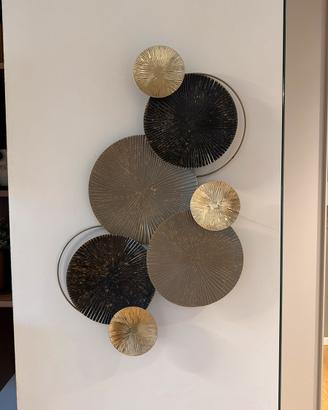 Decorazione parete moderna oro nero tortora 80x 50