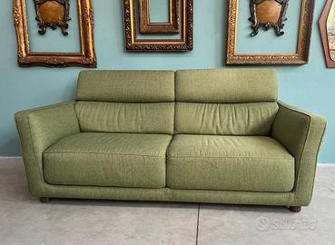 Divano moderno da 200 cm con rivestimento verde