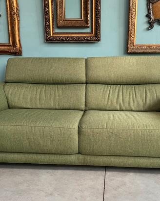 Divano moderno da 200 cm con rivestimento verde