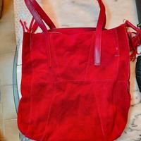 Borsa Tote Carpisa in Vera Pelle Scamosciata - Ros
