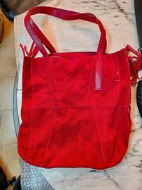 Borsa Tote Carpisa in Vera Pelle Scamosciata - Ros