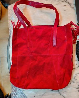 Borsa Tote Carpisa in Vera Pelle Scamosciata - Ros