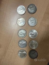 Monete argento 500 lire caravella