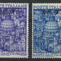 Francobolli Trieste AMG FTT Anno santo 1950