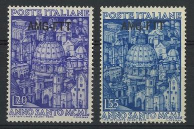 Francobolli Trieste AMG FTT Anno santo 1950