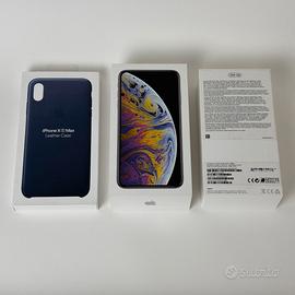 Iphone xs max 256gb e custodia in pelle originale