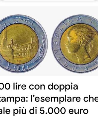 500 lire biometalliche