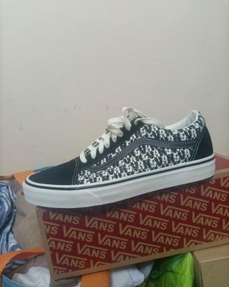 Vans Old Skool "Logo Repeat" Black Marshmallow
