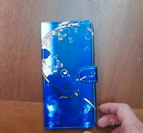Cover Iphone 15 Trama Fiore Blu