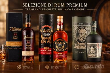 Lotto di n.3 grandi Rum