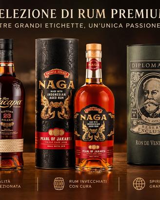 Lotto di n.3 grandi Rum