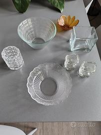 ciotole e porta candele in vetro