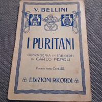 Libretto d'Opera Antico "I Puritani" - V. Bellini