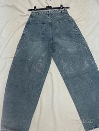 jeans ballon con strass