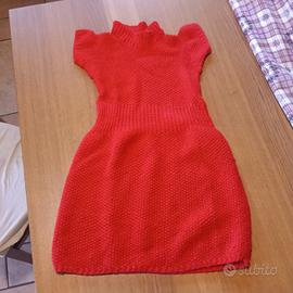 vestito rosso fatto a mano 