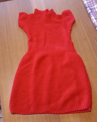 vestito rosso fatto a mano 