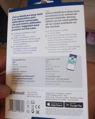 Dispositivo anti abbandono chicco