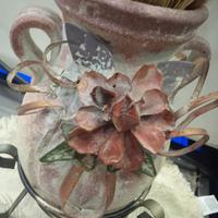 PORTA VASO IN FERRO BATTUTO 