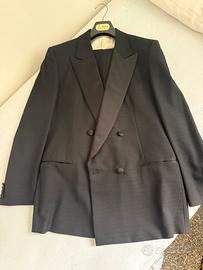 Smoking giacca pantalone camicia tg 50 sartoria