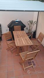 Set da giardino linea  allungabile+4 sedie