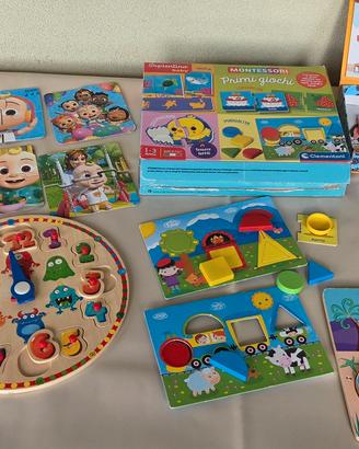 Giochi Puzzle Montessori Bimbi 2 anni