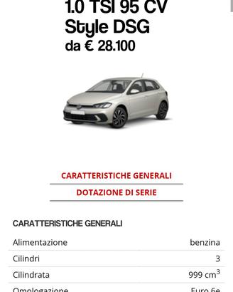 Polo 1.0 Style Tsi Dsg automatica km. 35.333