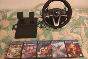 Volante PS4 - PS5 + PC con 5 giochi nuovi