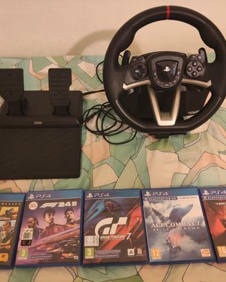 Volante PS4 - PS5 + PC con 5 giochi nuovi
