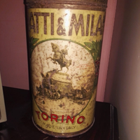 Barattolo in latta di Baratti e Milano anni 20