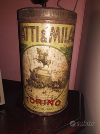 Barattolo in latta di Baratti e Milano anni 20