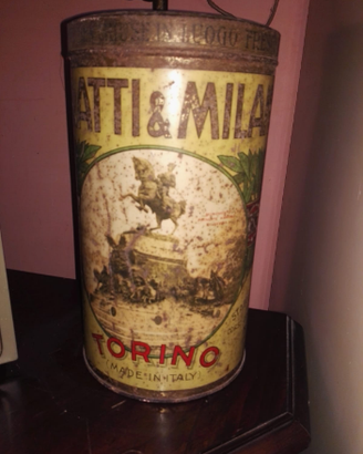 Barattolo in latta di Baratti e Milano anni 20
