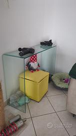 consolle vetro curvato 
