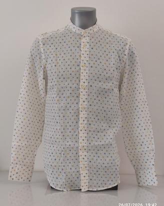 Camicia Uomo 100% Lino a Fantasia