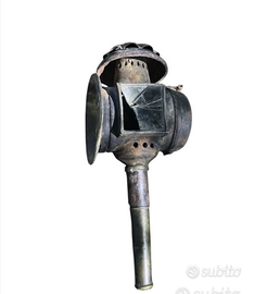 Antica lanterna lampada da carrozza dell'800