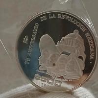 rara moneta d'argento del messico 500 pesos 1985