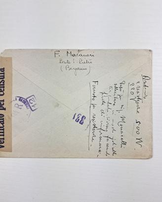 Busta viaggiata 1944 "Aeroplani Caproni" Milano