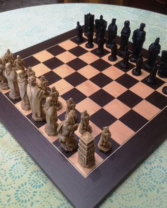 SCACCHI e Scacchiera battaglia di HASTINGS 