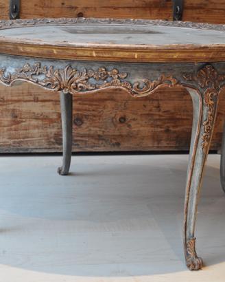 TAVOLINO TONDO BASSO STILE LUIGI XV/ROCOCO'